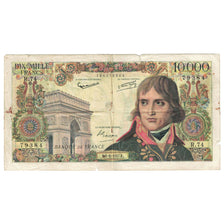 Francja, 10,000 Francs, Bonaparte, 1957, R.74, VF(20-25), Fayette:51.8, KM:136b