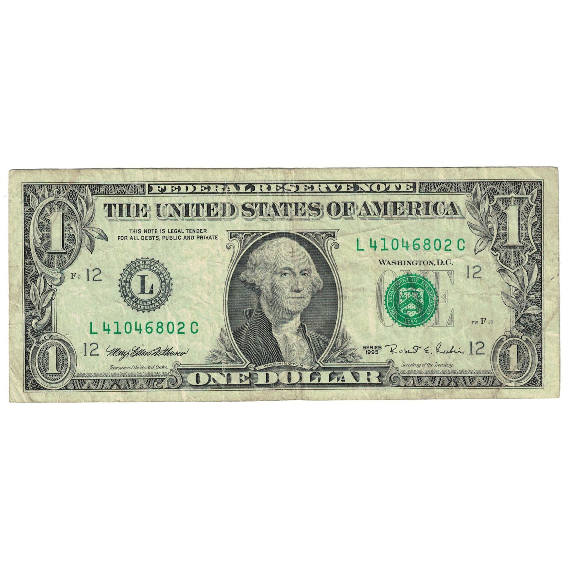 Banknote, United States, One Dollar, 1995, Undated (1995), VF(30-35)