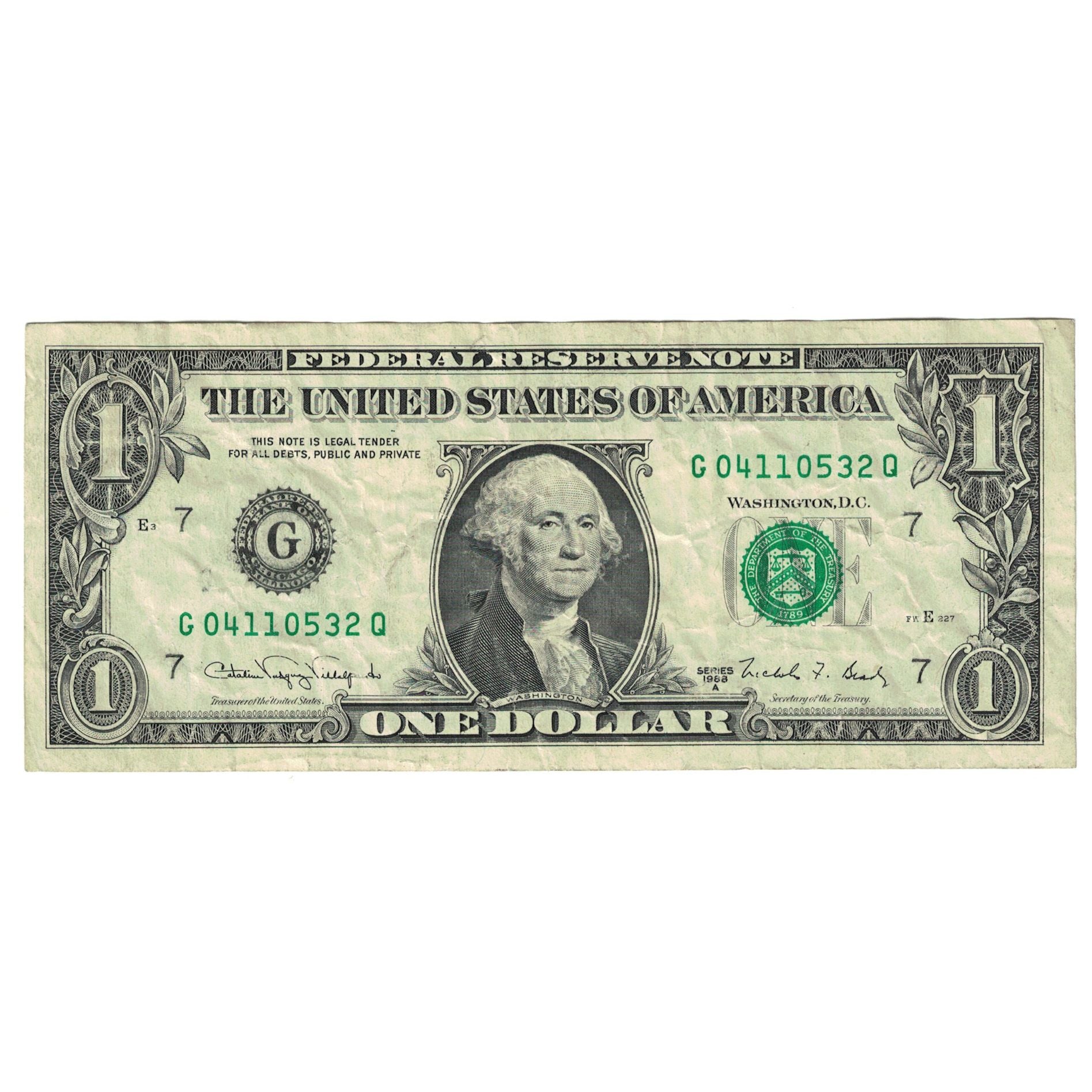 Billet, États-Unis, One Dollar, 1988, Undated (1988), KM:3862, TTB