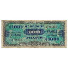 França, 100 Francs, Flag/France, 1944, 64748444, VF(20-25), Fayette:25.5