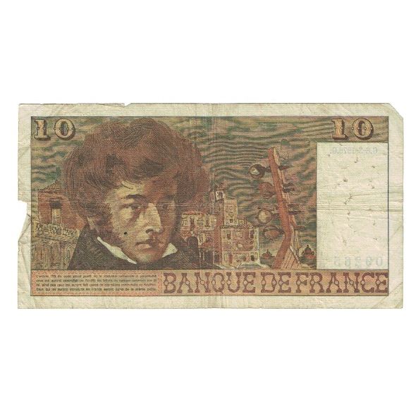 Francia, 10 Francs, Berlioz, 1975, P.158, D, Fayette:63.9, KM:150b