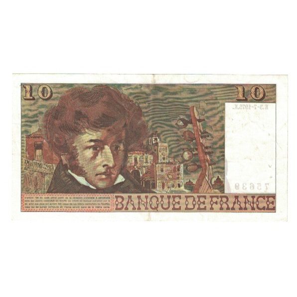 Frankreich, 10 Francs, Berlioz, 1975, Z.200, SS, Fayette:63.11, KM:150b