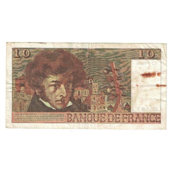 Francia, 10 Francs, Berlioz, 1975, G.215, D, Fayette:63.12, KM:150b