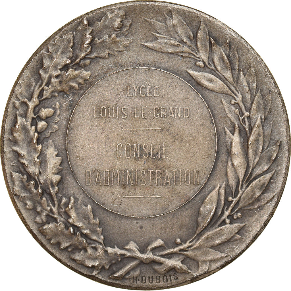 França, Medal, Lycée Louis -Le-Grand, Louis XIV, Dubois.H, AU(50-53), Bronze