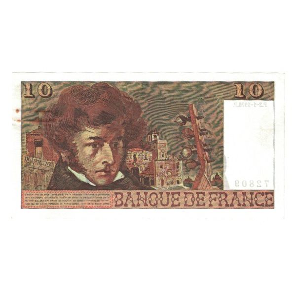 France, 10 Francs, Berlioz, 1976, Y.279, EF(40-45), Fayette:63.16, KM:150c