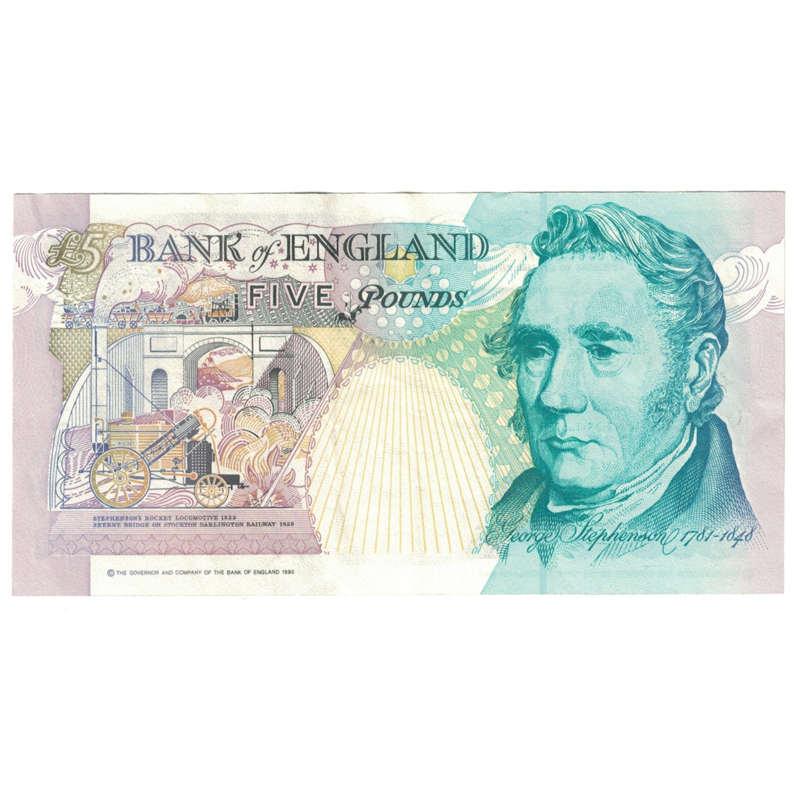 Banknote, Great Britain, 5 Pounds, 1990, UNdated (1990), KM:382b, UNC(60-62)