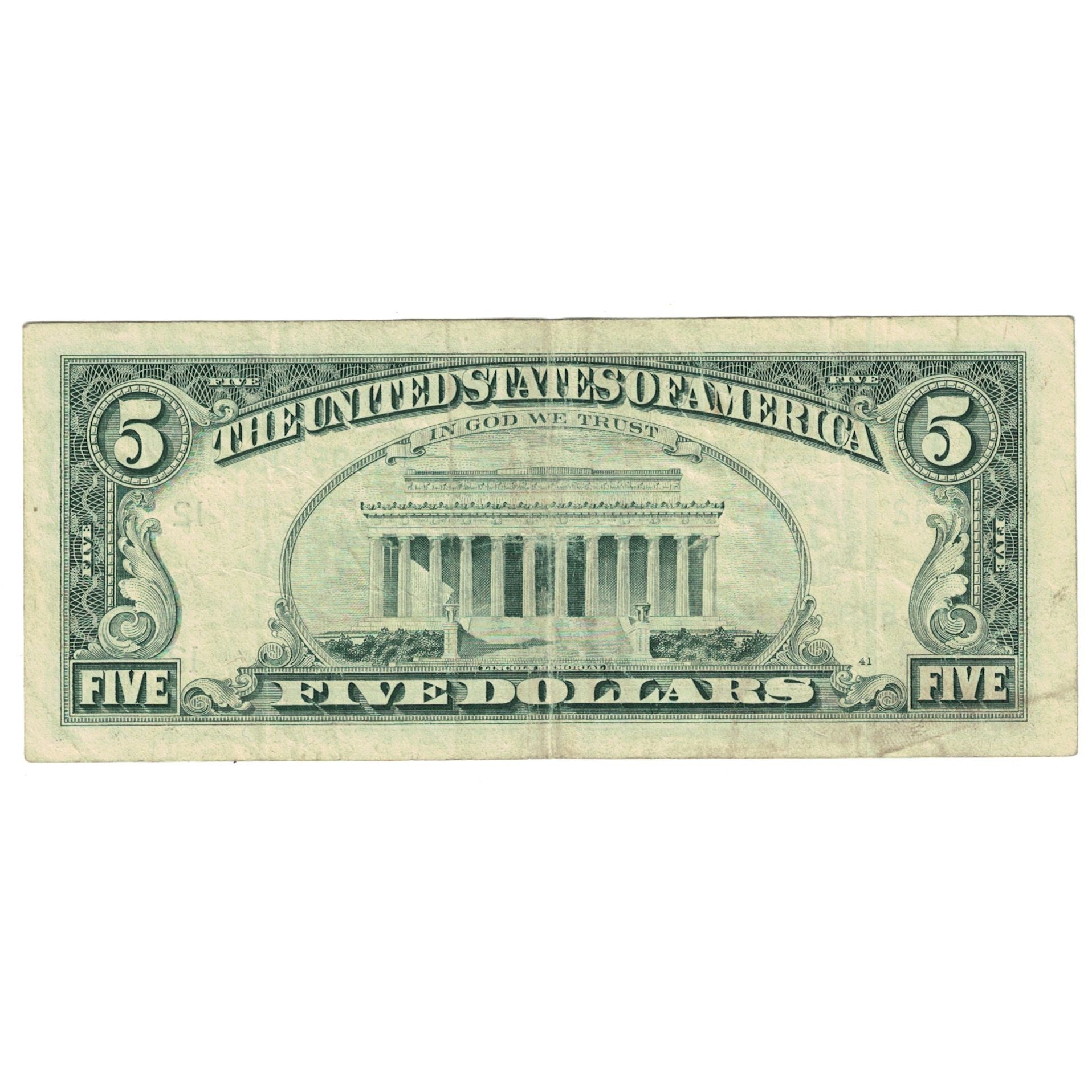 Banknote, United States, Five Dollars, 1995, Undated (1995), KM:4107, EF(40-45)