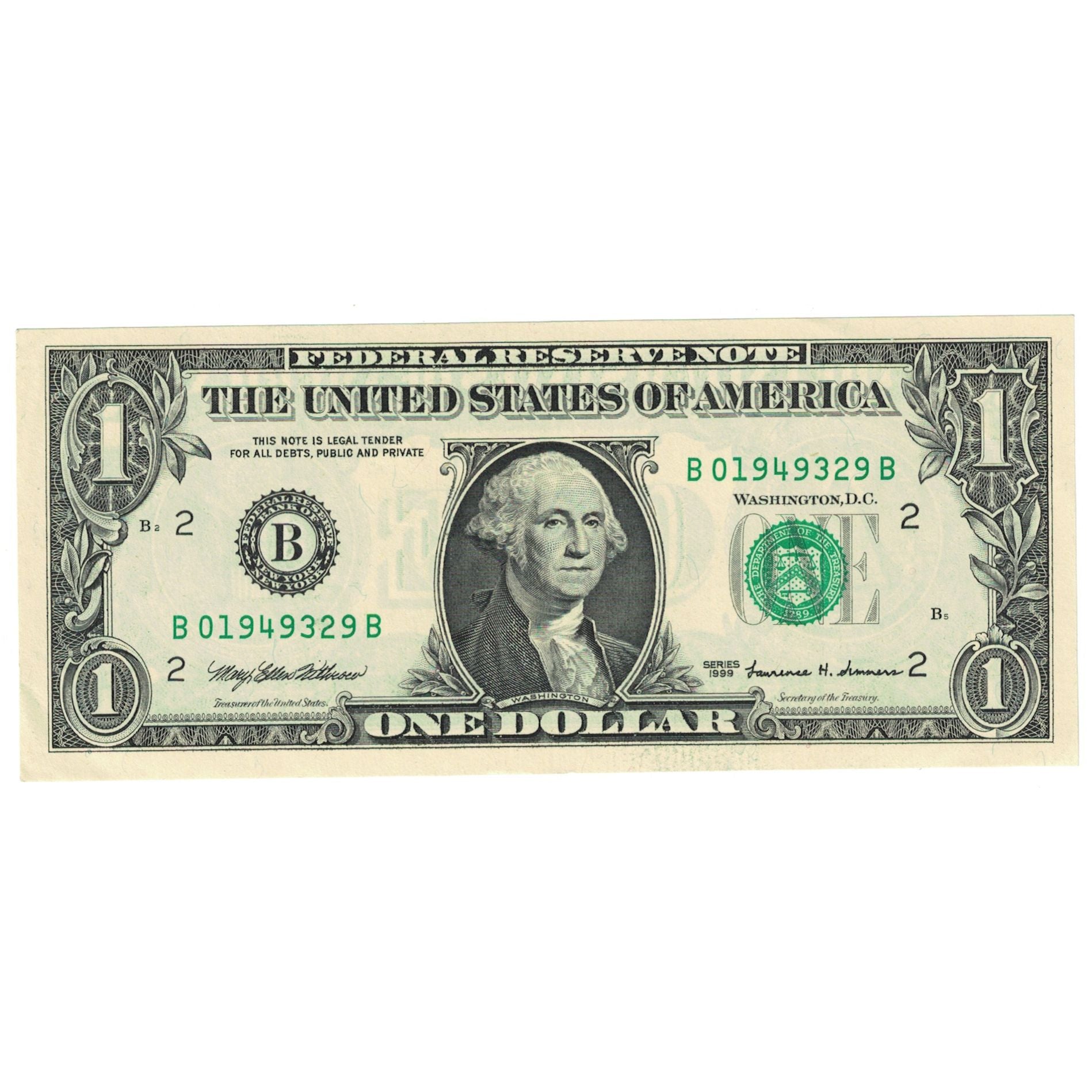 Banknote, United States, One Dollar, 1999, KM:4501, UNC(63)