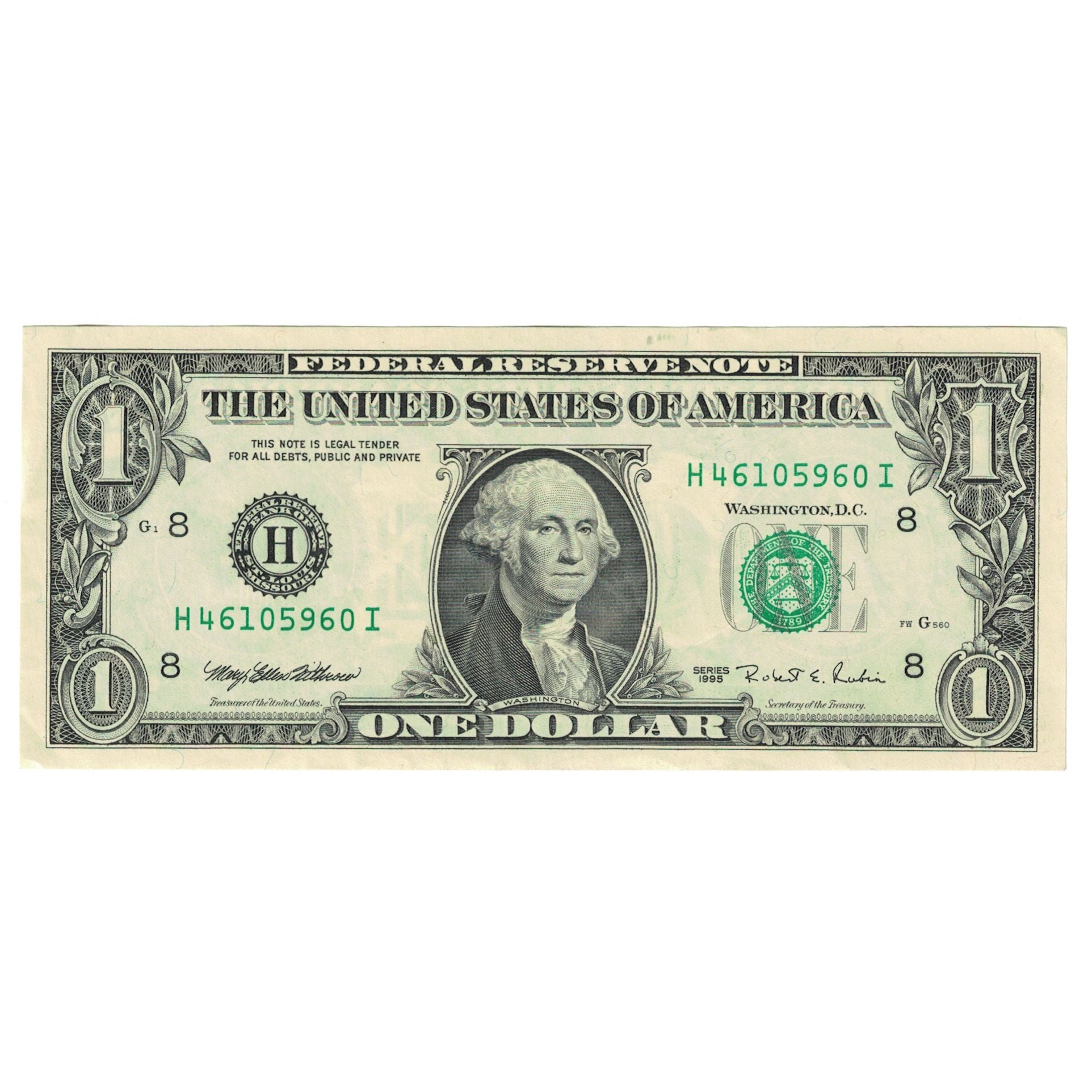Banknote, United States, One Dollar, 1995, Undated (1995), KM:4248, UNC(60-62)