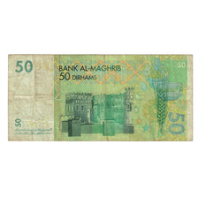 Geldschein, Marokko, 50 Dirhams, 2002, KM:69b, S+