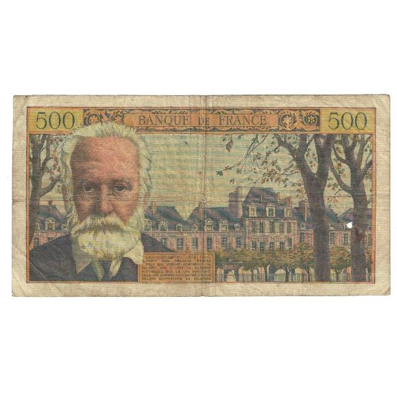 France, 500 Francs, Victor Hugo, G.34, TB, KM:133a