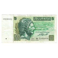 Banknote, Tunisia, 5 Dinars, 1993, 1993-11-07, KM:86, EF(40-45)