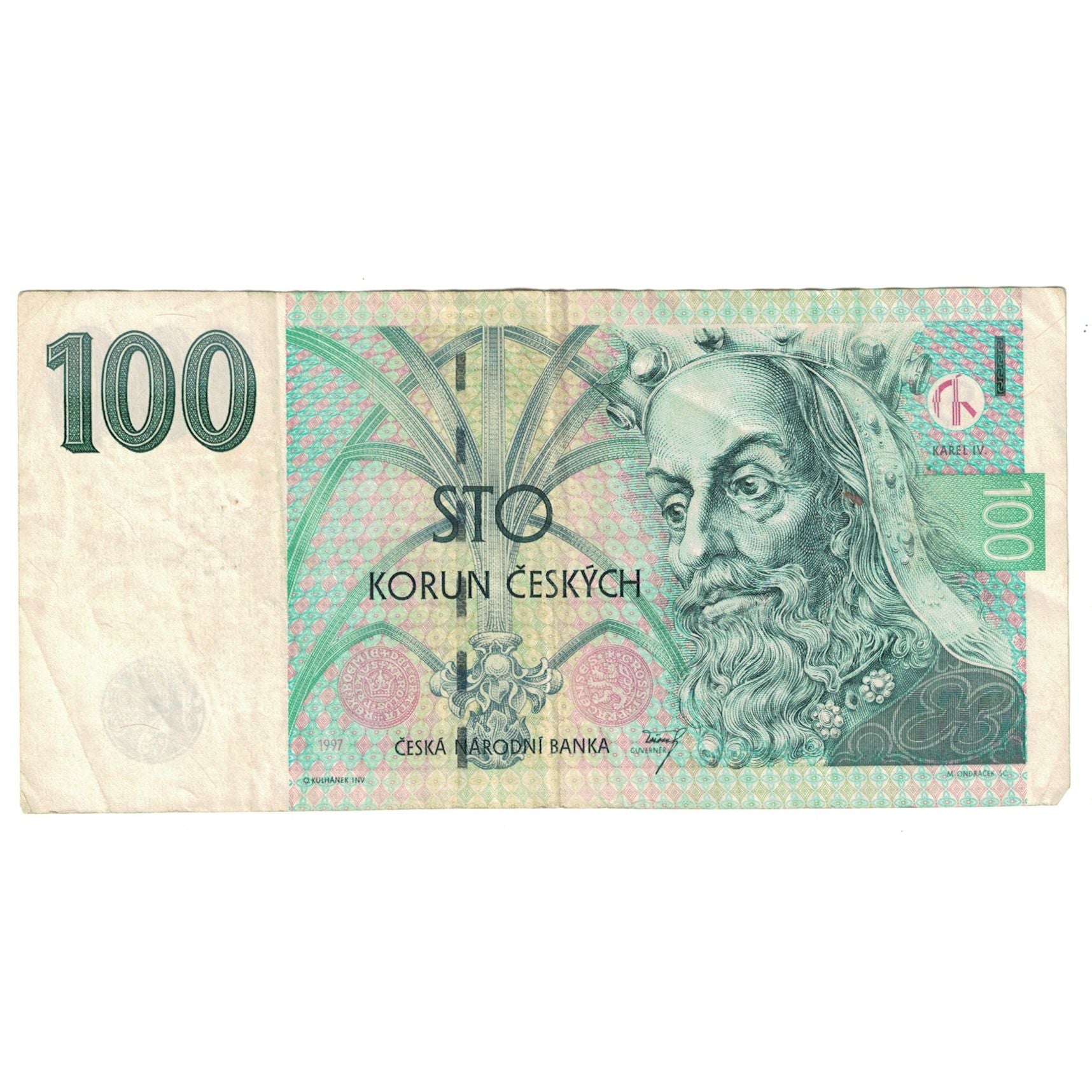 Banknote, Czech Republic, 100 Korun, 1997, Undated (1997), KM:18, EF(40-45)