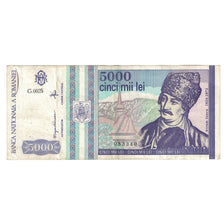 Geldschein, Rumänien, 5000 Lei, 1993, Mai 1993, KM:104a, SS
