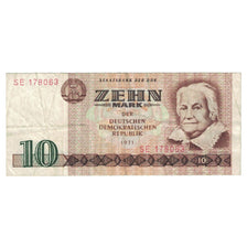 Biljet, Duitse Democratische Republiek, 10 Mark, 1971, 1971, KM:28a, TTB