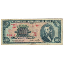 Banknote, Brazil, 5000 Cruzeiros, Undated (1962-64), KM:174a, VF(20-25)