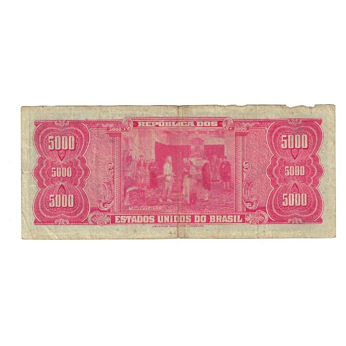 Banknote, Brazil, 5000 Cruzeiros, Undated (1962-64), KM:174a, VF(20-25)