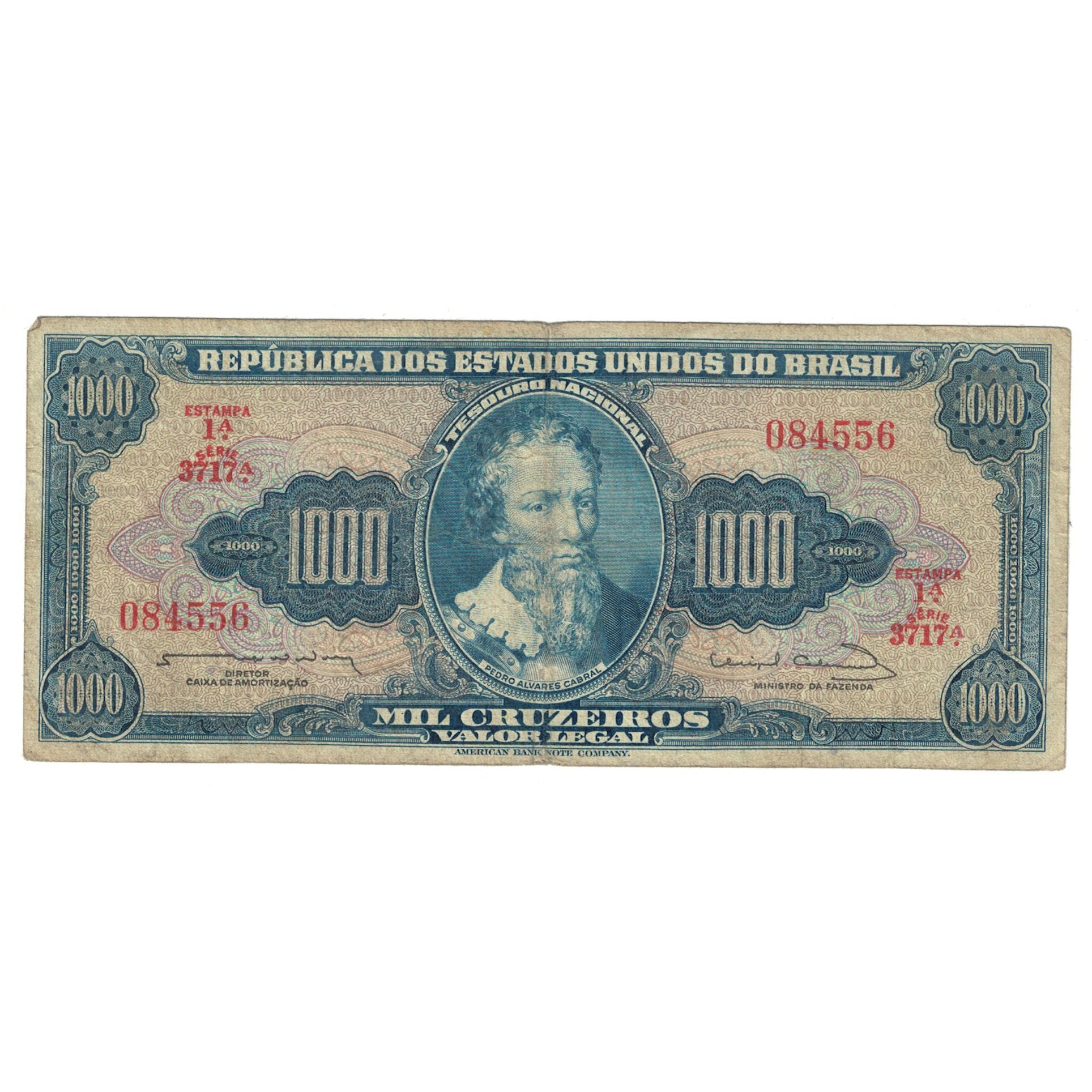 Billet, Brésil, 1000 Cruzeiros, Undated (1963), KM:173c, TB+