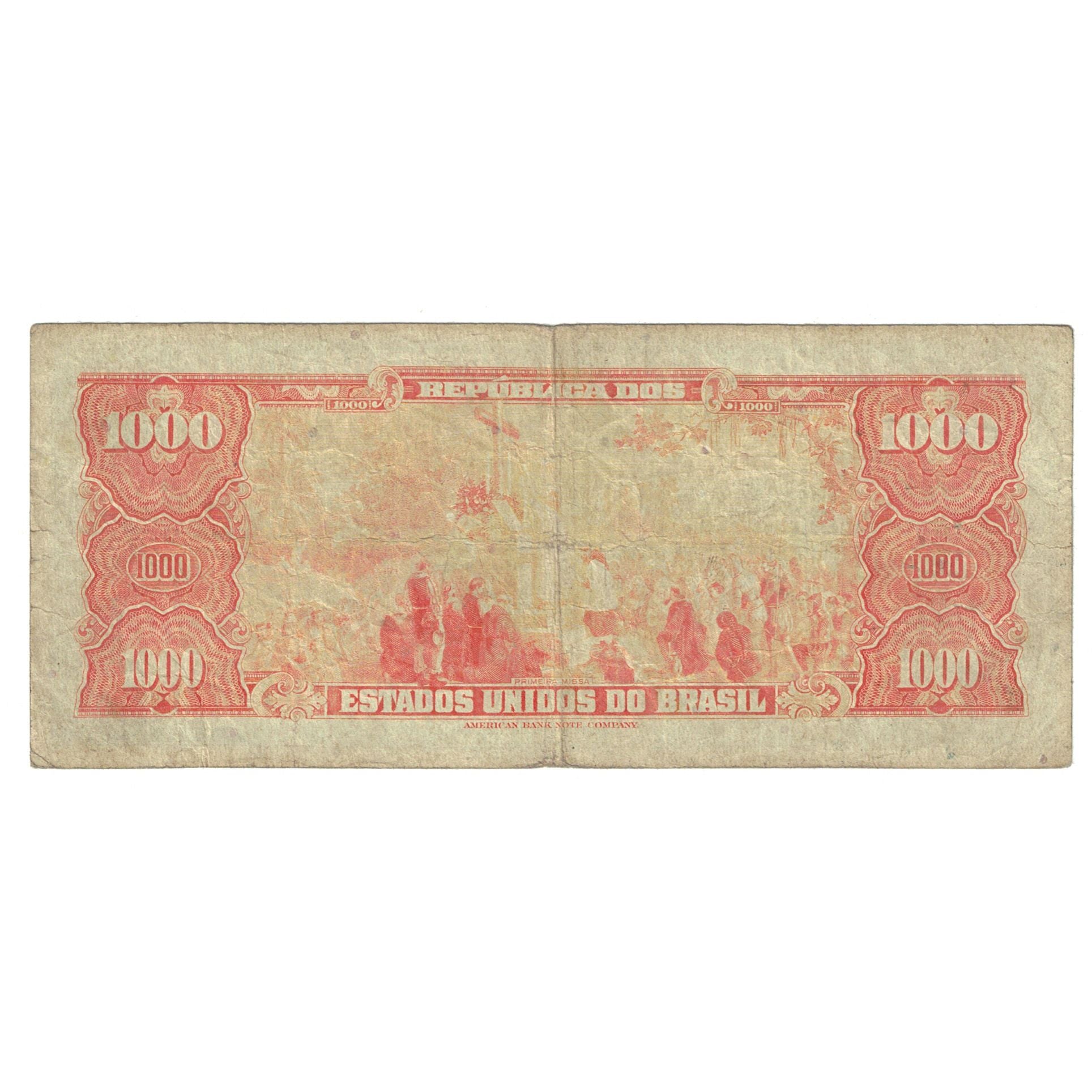 Billet, Brésil, 1000 Cruzeiros, Undated (1963), KM:173c, TB+