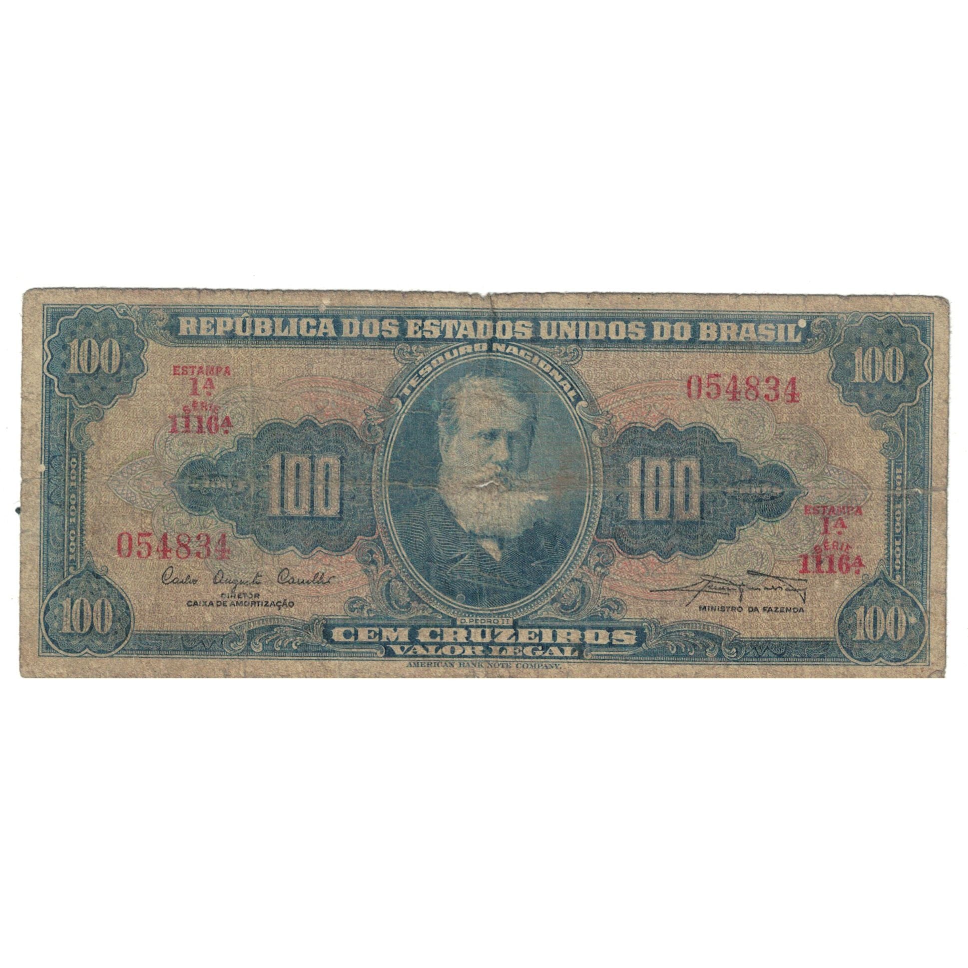 Banknote, Brazil, 100 Cruzeiros, Undated (1967), KM:170a, VF(20-25)