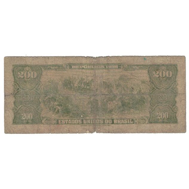 Banknote, Brazil, 200 Cruzeiros, Undated (1961), KM:171a, VF(20-25)