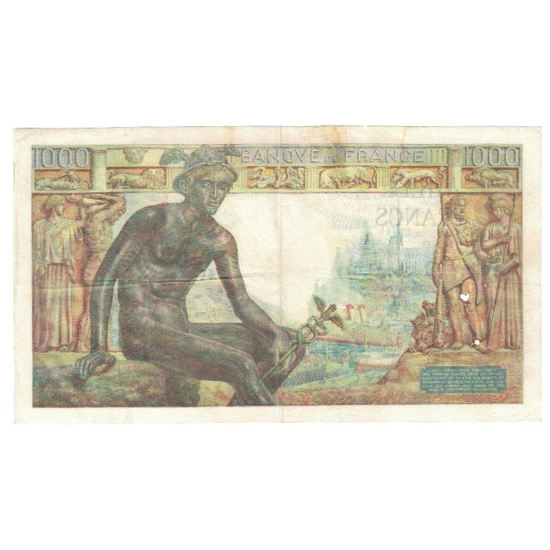 France, 1000 Francs, Déesse Déméter, 1943, T.4716, EF(40-45), Fayette:40.21