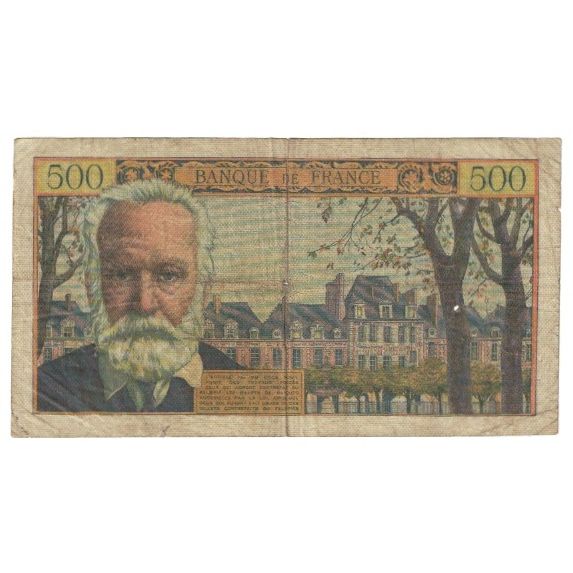 Frankreich, 500 Francs, Victor Hugo, 1954, B.17, S, Fayette:35.2, KM:133a