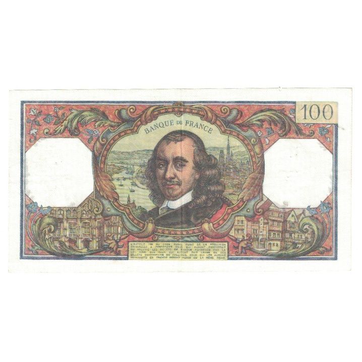 France, 100 Francs, Corneille, 1977, K.1136, EF(40-45), Fayette:65.60, KM:149f