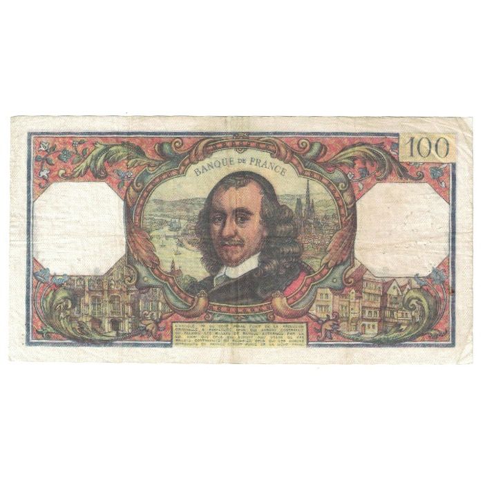 France, 100 Francs, Corneille, 1976, A.912, EF(40-45), Fayette:65.51, KM:149f