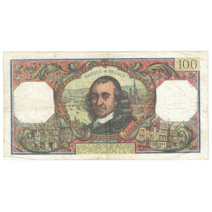 France, 100 Francs, Corneille, 1975, N.866, EF(40-45), Fayette:65.49, KM:149e