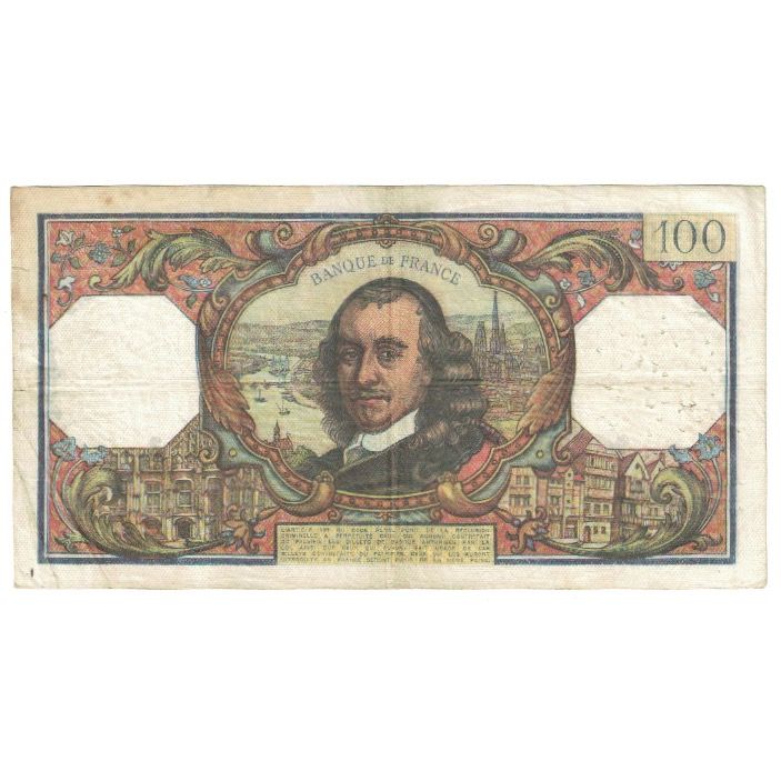 France, 100 Francs, Corneille, 1971, U.563, VF(20-25), Fayette:65.36, KM:149d