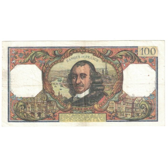 France, 100 Francs, Corneille, 1973, C.713, AU(50-53), Fayette:65.42, KM:149d