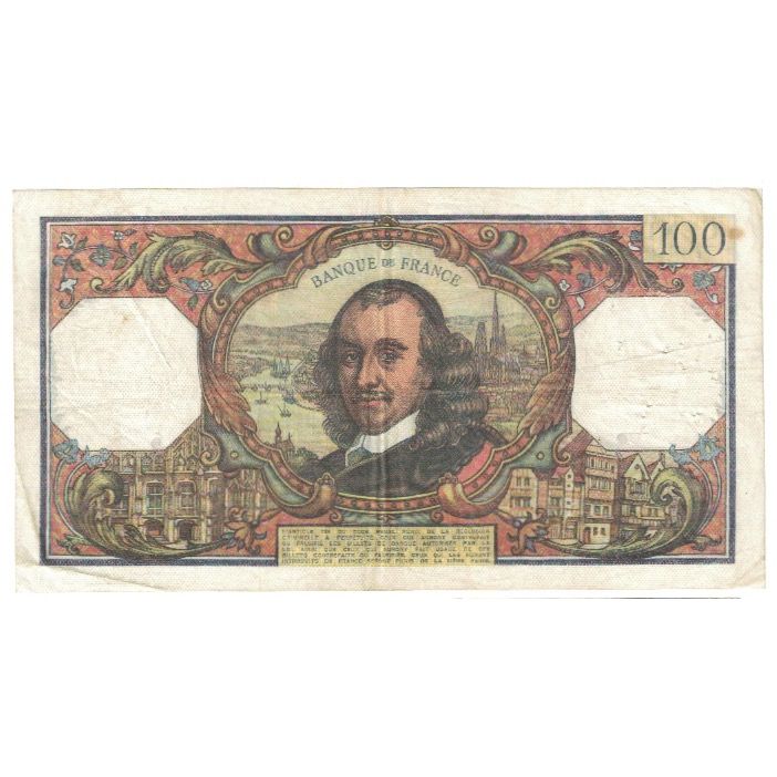 France, 100 Francs, Corneille, 1972, Z.625, AU(50-53), Fayette:65.38, KM:149d