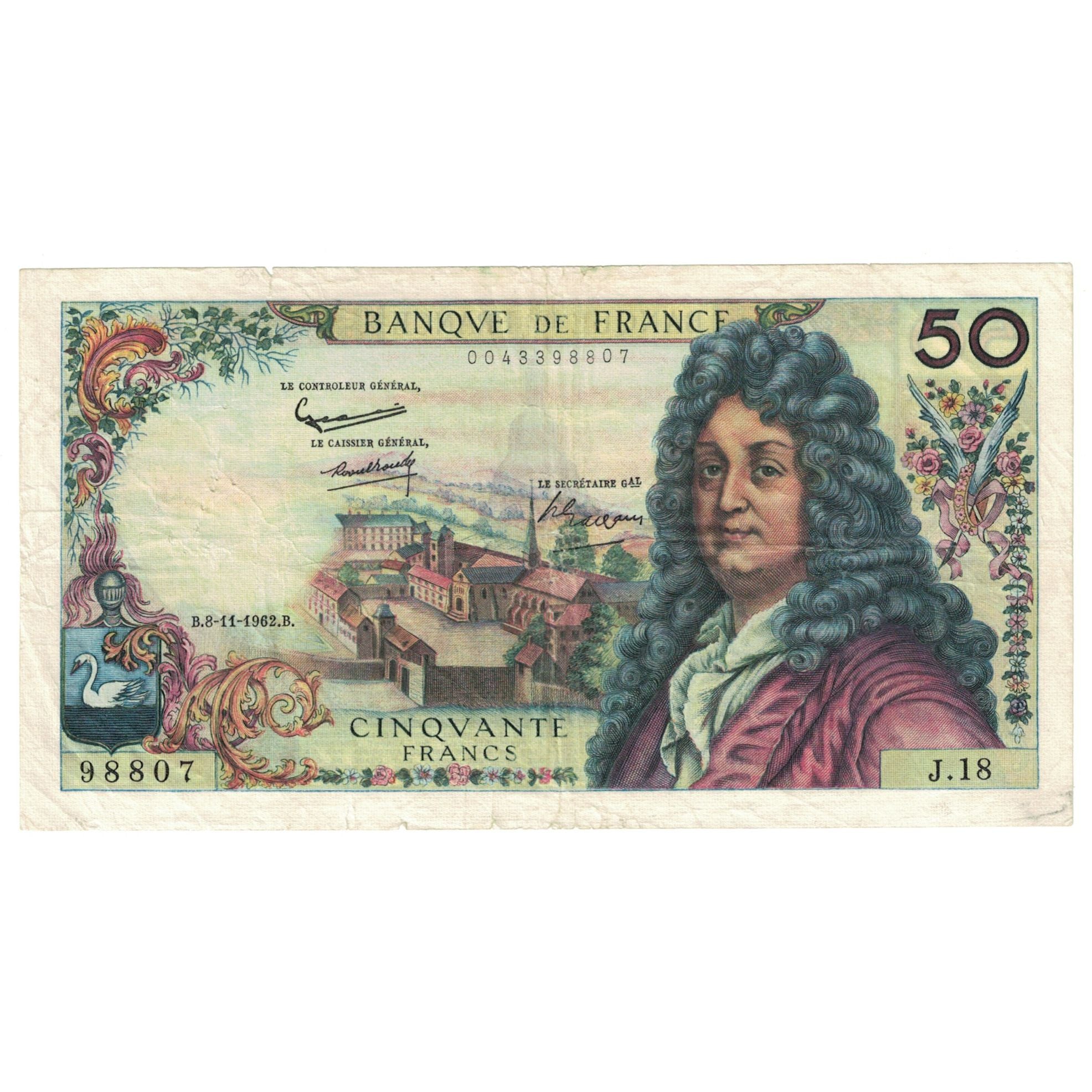 Frankreich, 50 Francs, Racine, 1962, J.18, S+, Fayette:64.2, KM:148a