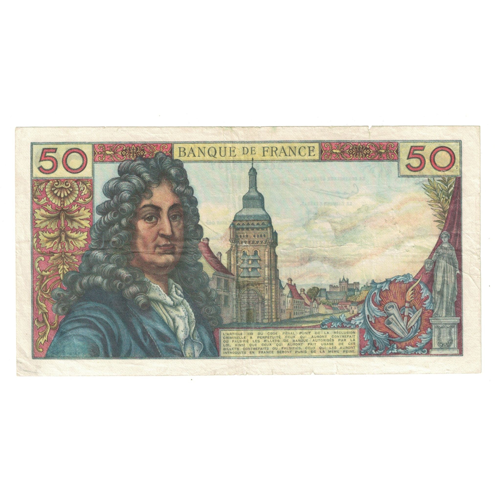 Frankreich, 50 Francs, Racine, 1962, J.18, S+, Fayette:64.2, KM:148a