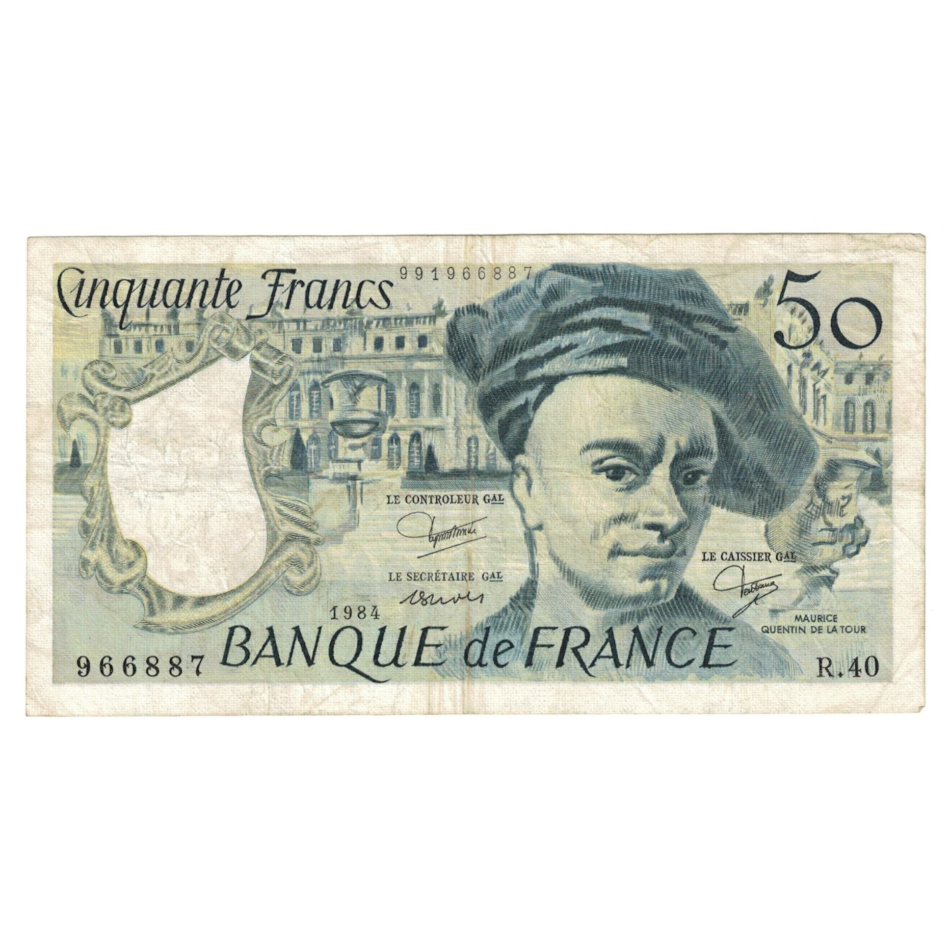 França, 50 Francs, Quentin de La Tour, 1984, R.40, EF(40-45), Fayette:67.10
