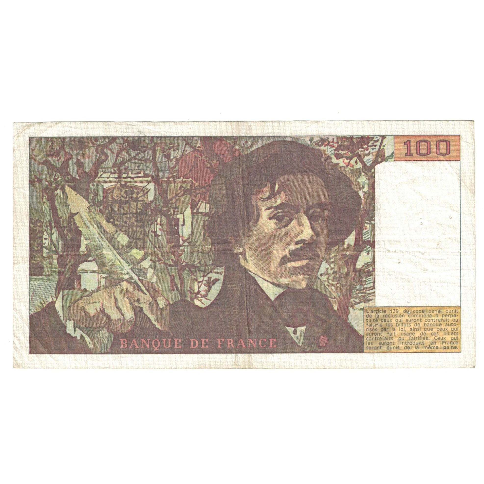 Frankreich, 100 Francs, Delacroix, 1978, Q.2, SS+, Fayette:68.2, KM:153