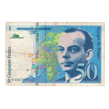 France, 50 Francs, St Exupéry, 1993, P 005193263, VF(20-25), Fayette:72.2