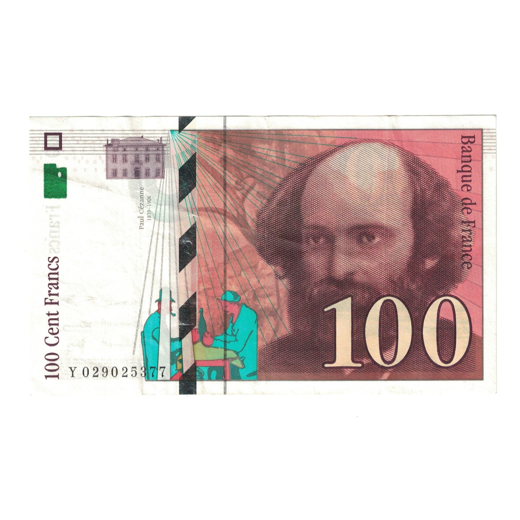 France, 100 Francs, Cézanne, 1997, Y029025377, AU(50-53), Fayette:F74.01
