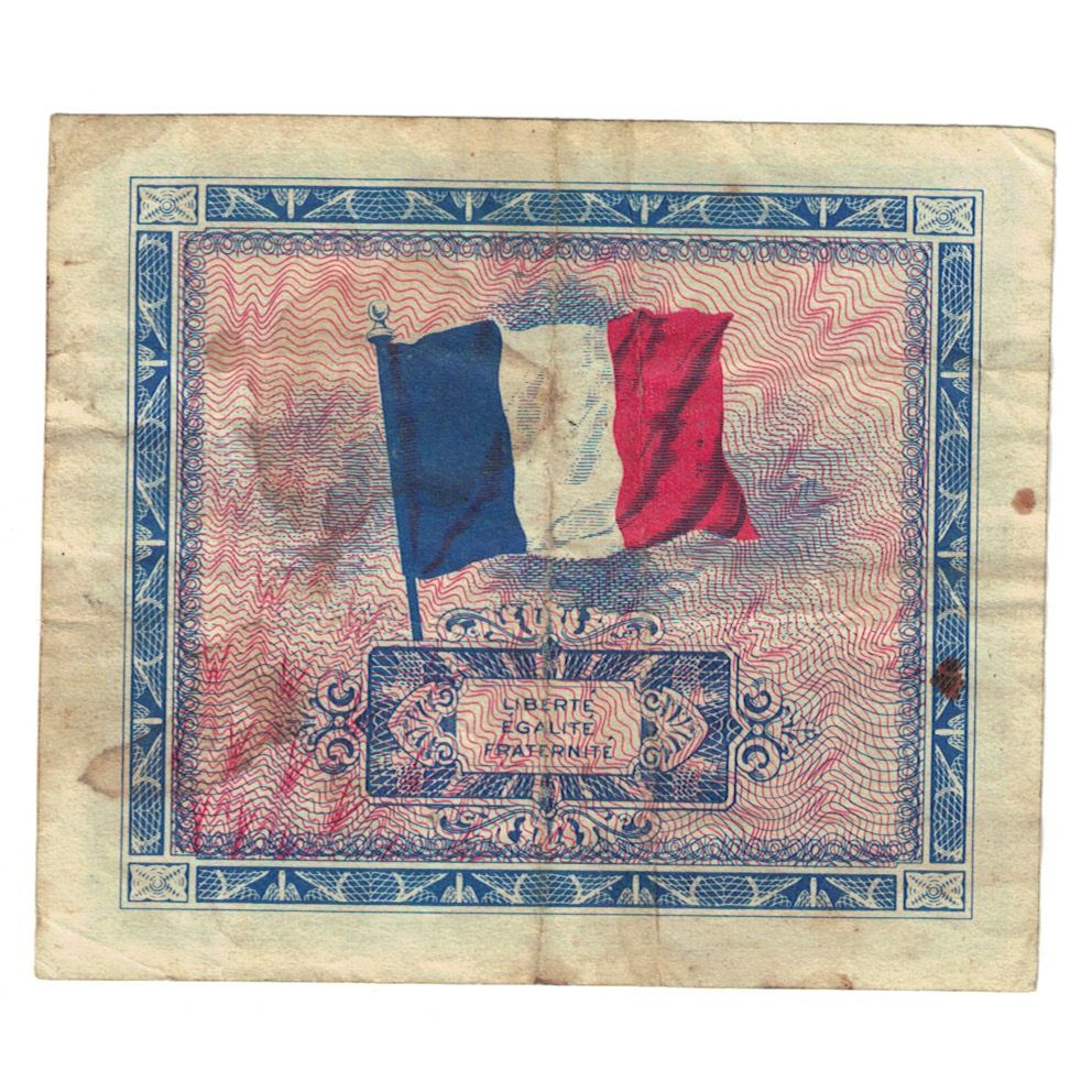 Frankrijk, 5 Francs, Flag/France, 1944, 53420537, B+, Fayette:VF17.1, KM:115a