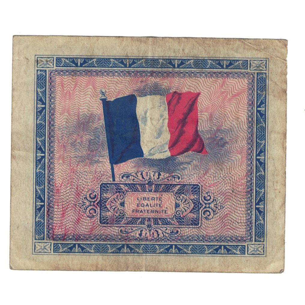 Francja, 10 Francs, Flag/France, 1944, 66674986, VF(20-25), Fayette:VF18.1