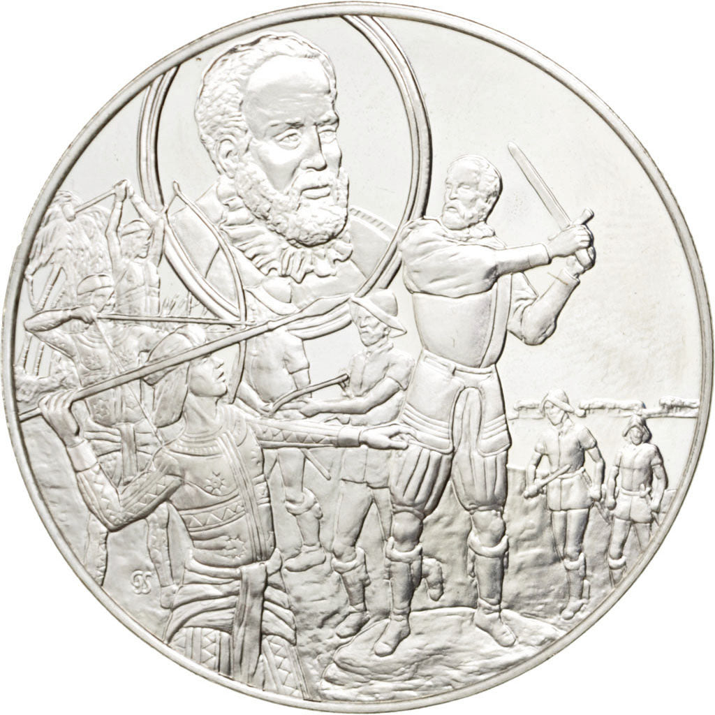 FRANCE, Geography, French Fifth Republic, Medal, MS(60-62), Silver, 38, 25.40