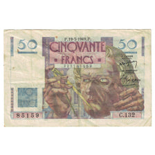 Francja, 50 Francs, Le Verrier, 1949, C.132, VF(20-25), Fayette:20.12, KM:127b