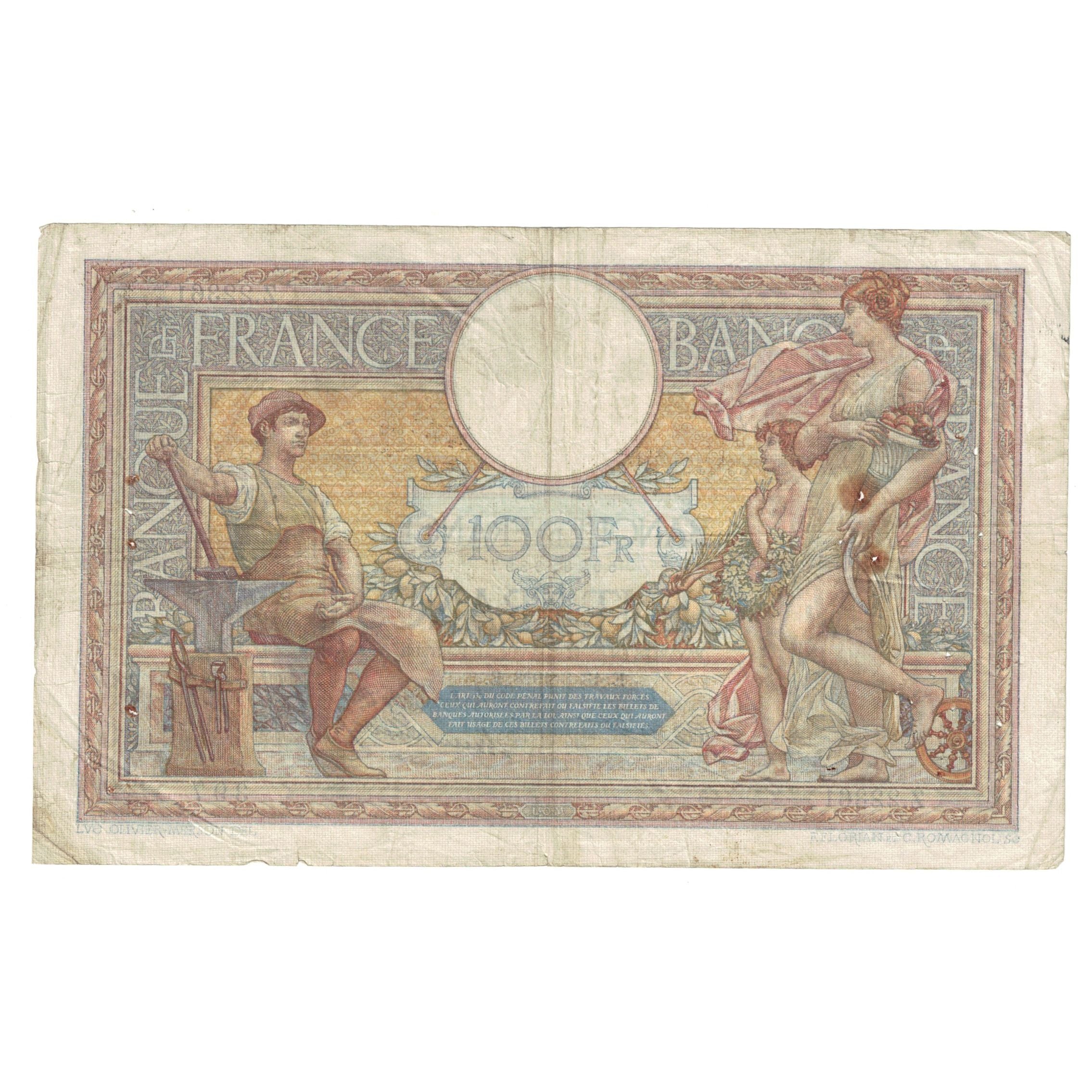 Francia, 100 Francs, Luc Olivier Merson, 1928, Z.22361, MB+, Fayette:24.7