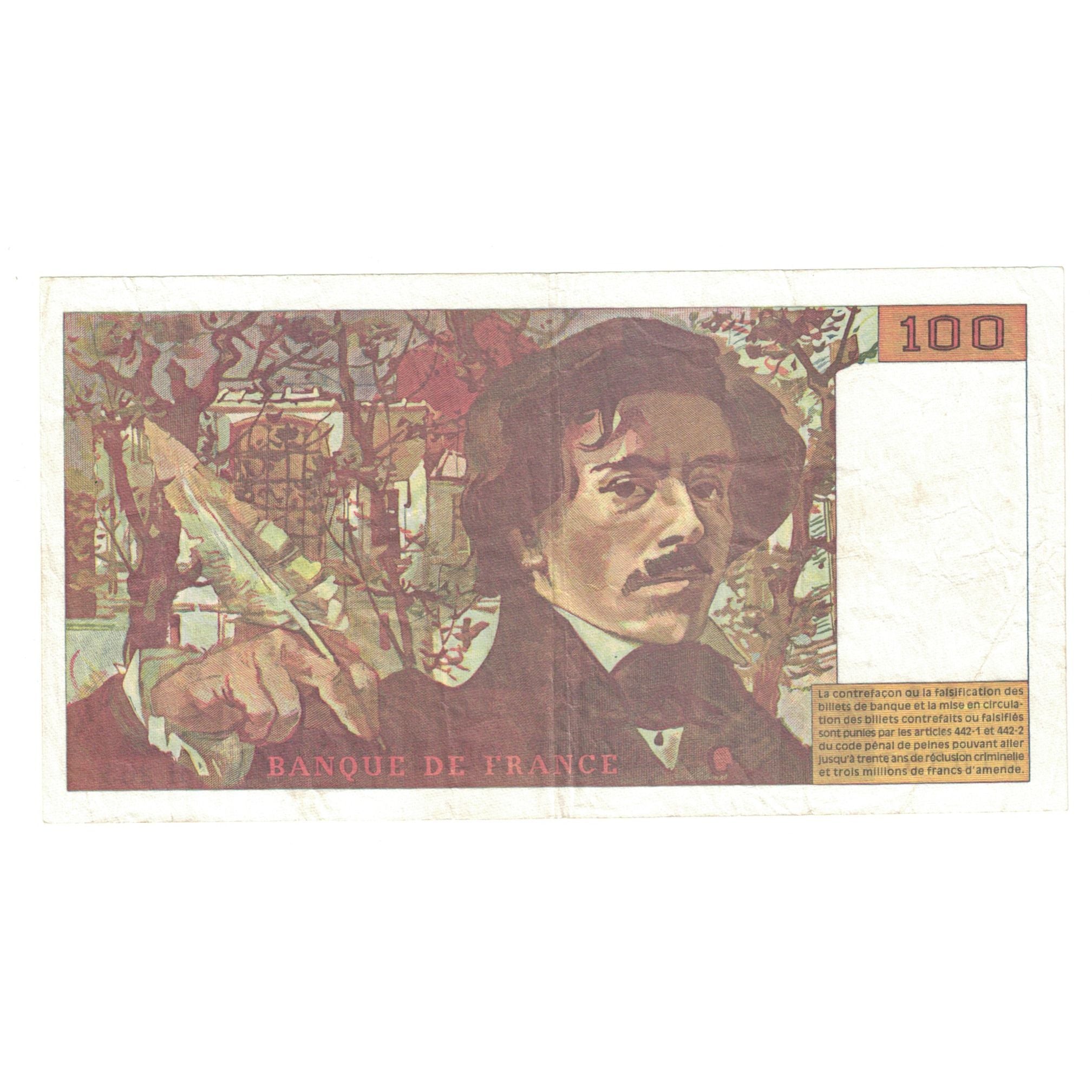 França, 100 Francs, Delacroix, 1994, H.265, AU(55-58), Fayette:69ter.01a