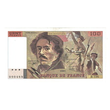 France, 100 Francs, Delacroix, 1991, B.196, AU(55-58), Fayette:69bis04a, KM:154f