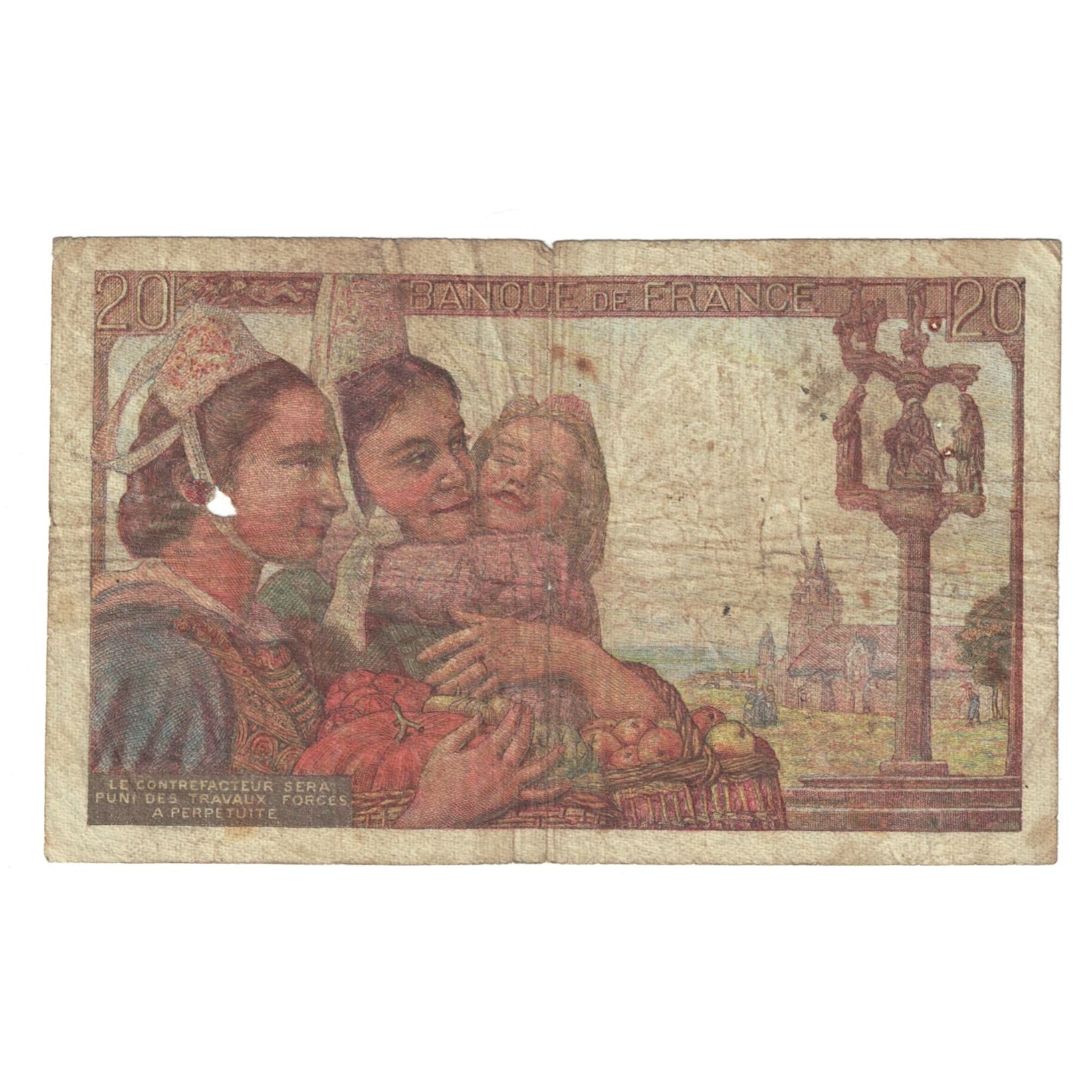 Frankreich, 20 Francs, Pêcheur, 1942, Z.13, SGE, Fayette:13.1, KM:100a