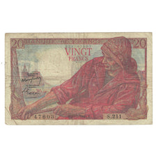 France, 20 Francs, Pêcheur, 1949, S.211, EF(40-45), Fayette:13.14, KM:100c
