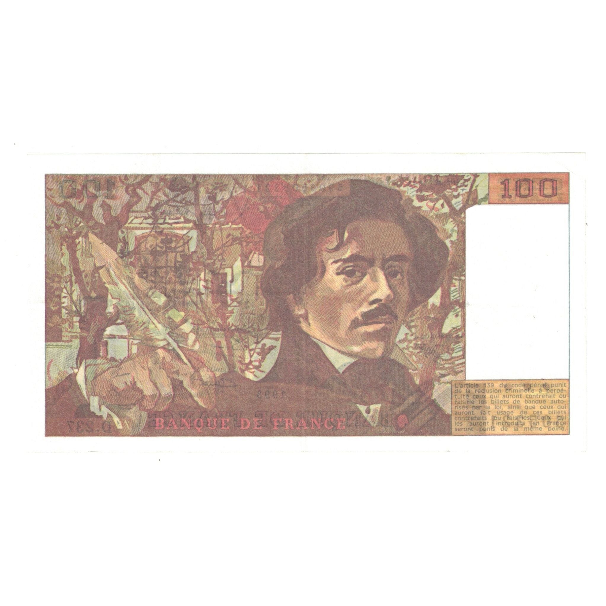Frankreich, 100 Francs, Delacroix, 1993, D.237, UNZ-, Fayette:69bis.08, KM:154g