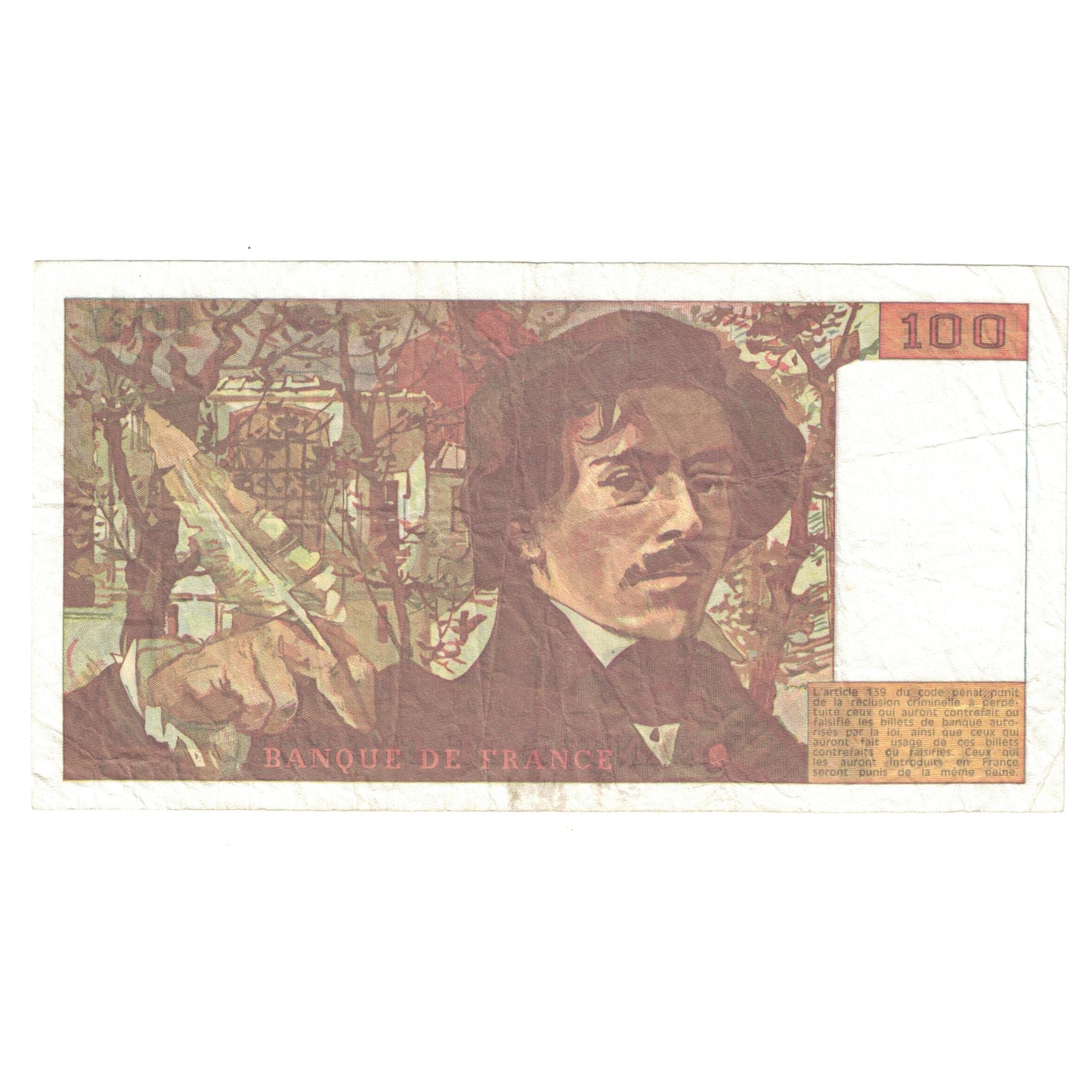 Francja, 100 Francs, Delacroix, 1993, H.254, UNC(60-62), Fayette:69bis.08
